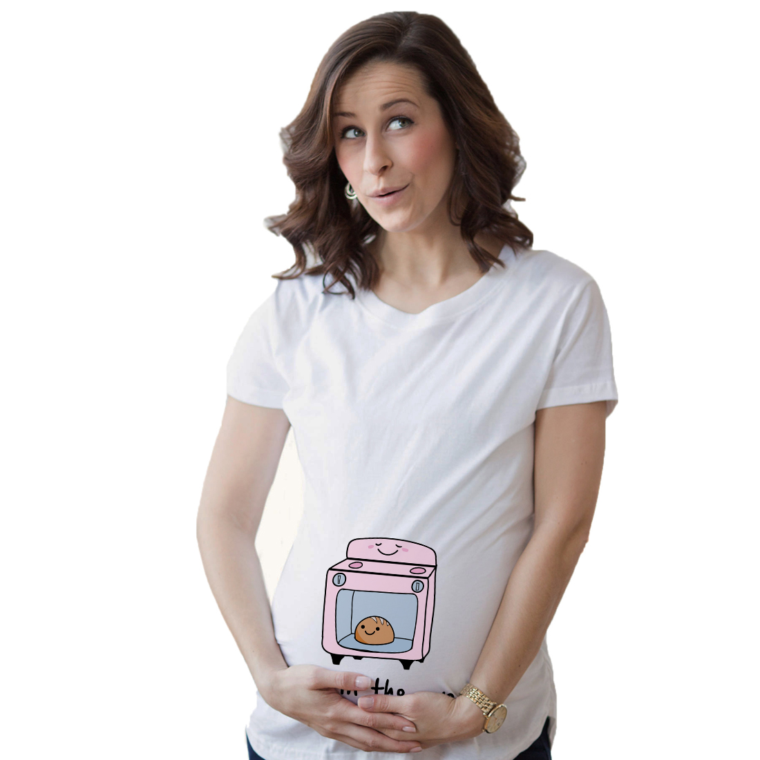 Maternity Bun In The Oven T shirt Funny Pregnancy Announcement Tee eBay